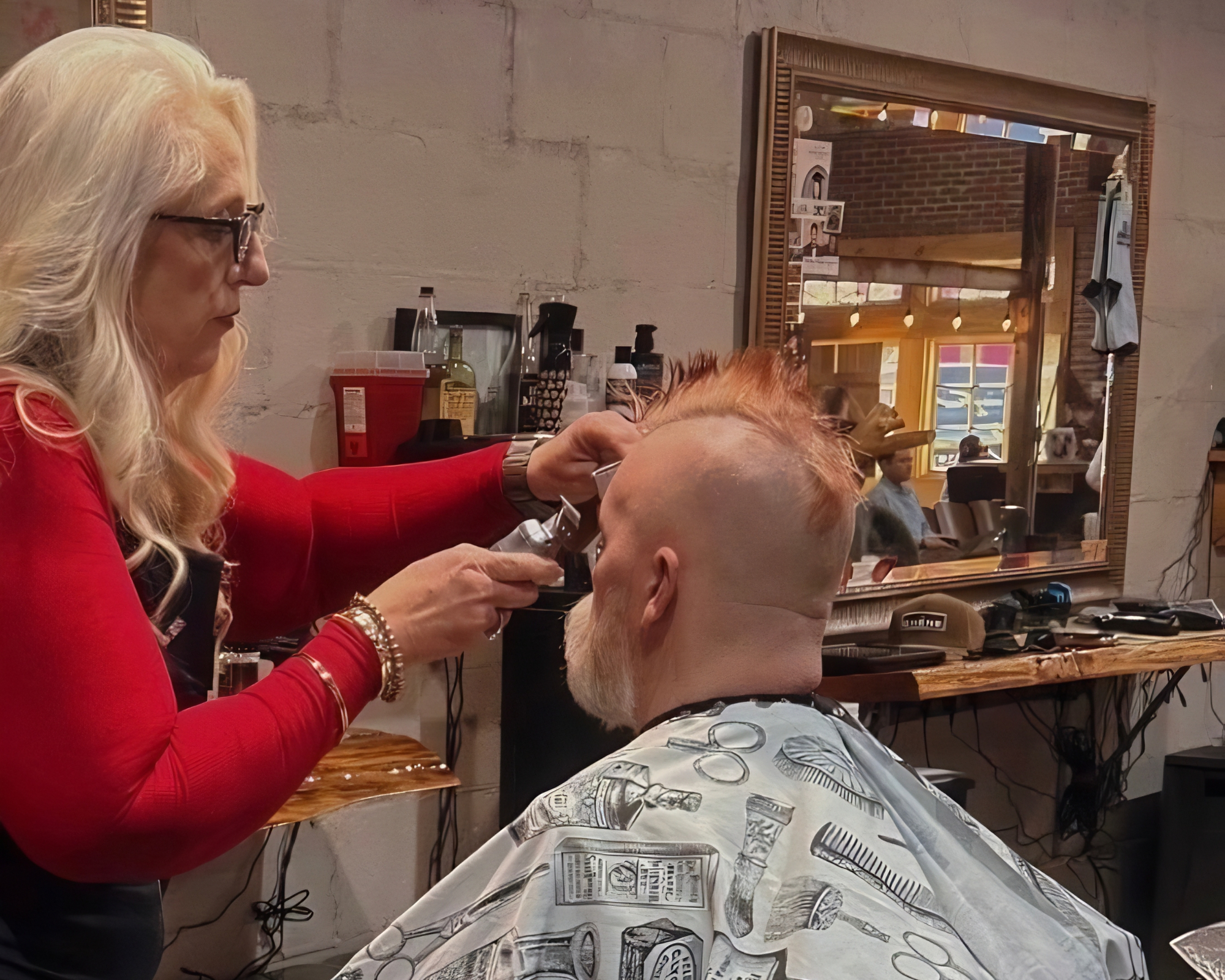 Inside Fading Traditions Barber Shop in Griffin, GA