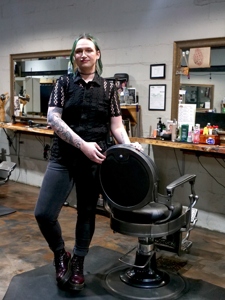 Dillon Liles-Tindall, Barber at Fading Traditions Barber Shop